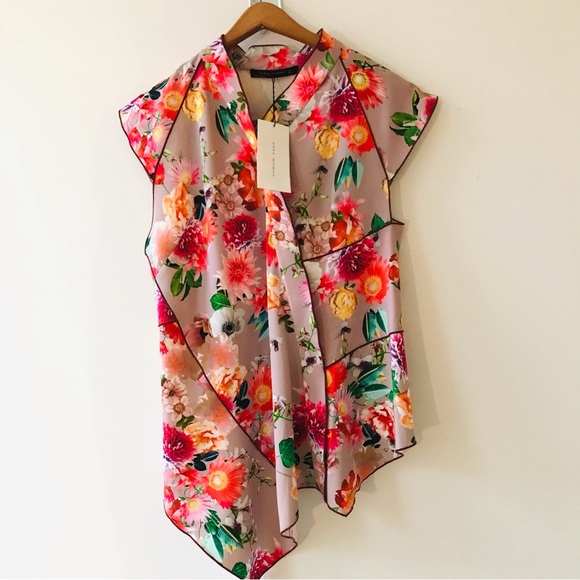 🌸 NWT Zara Printed Top L - Picture 10 of 12